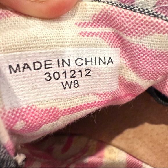 Toms Desert LaceUp Espadrille Wedges Ankle Booties Womens Size 8 Black Chambray - Picture 8 of 10